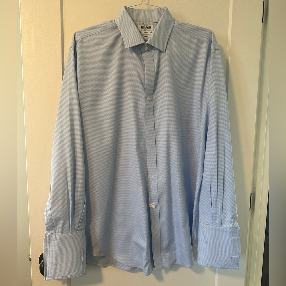 T.M. Lewin Mens Slim Fit Dress Shirt - Size 17 1/2-36